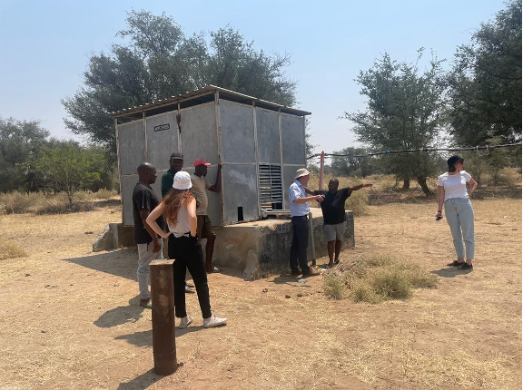 Visit of the water supply infrastructure of Otjimbingwe (active borehole
